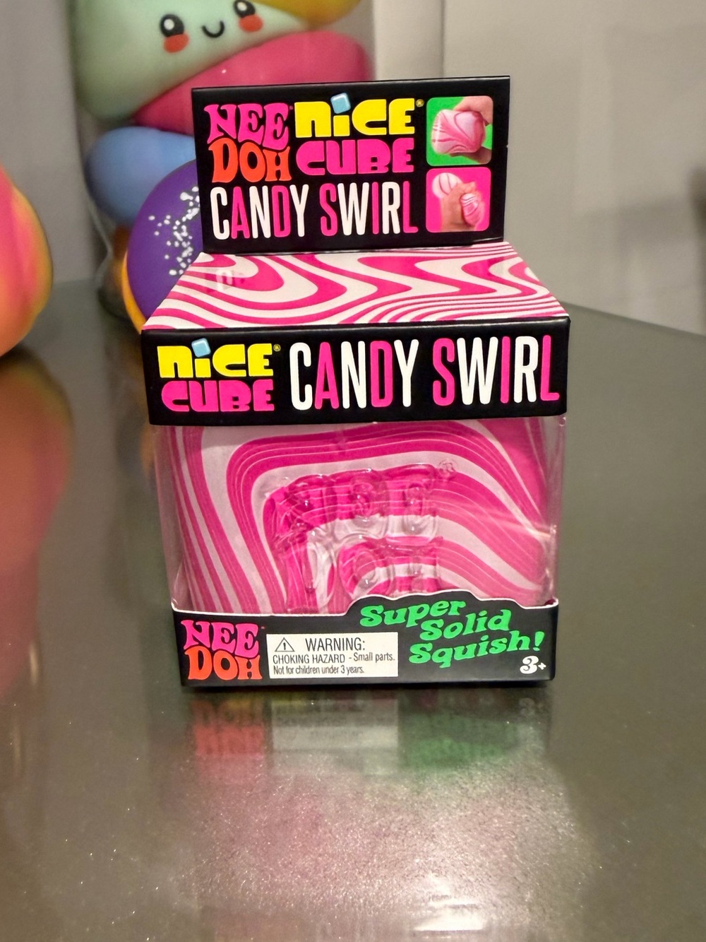 Needoh Candy Swirl Squishy Toy - Pink